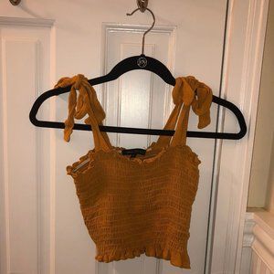 Kendall & Kylie Yellow Tie Strap Tank